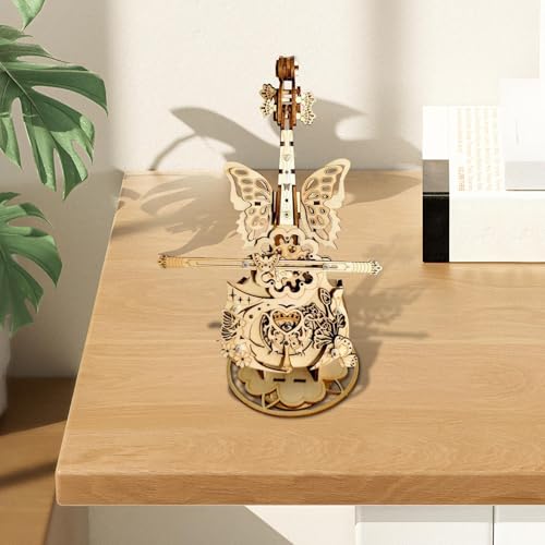 Boîte à musique violon puzzle 3D idée cadeau loisir créatif