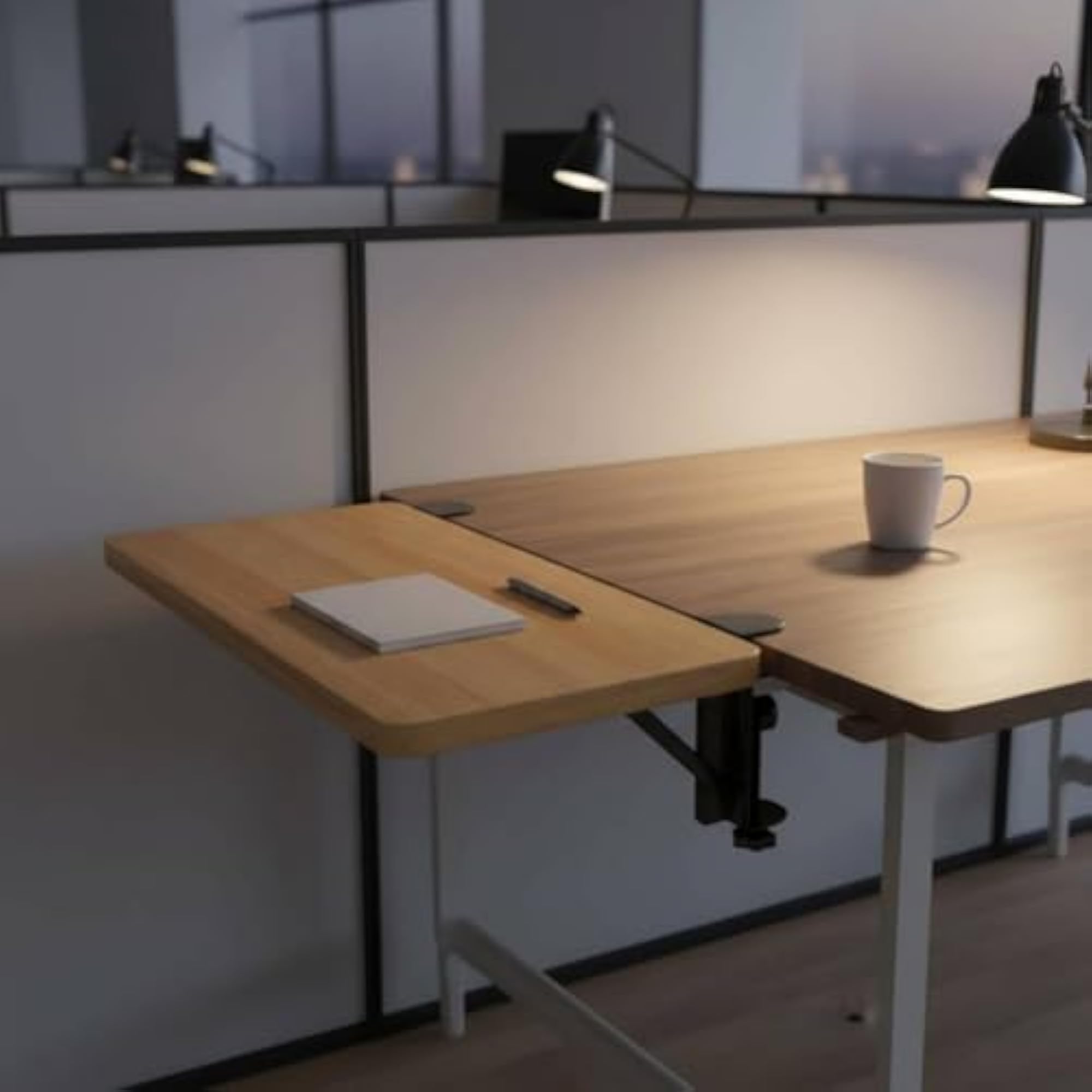 Foldable Desk Extender No Drill Clamp on Wood
