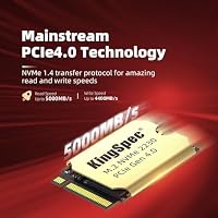 KingSpec XF-2230 2TB SSD M.2 2230 PCIe 4.0, NVMe SSD Gen 4x4 mit Wärmesenke, bis zu 5000MB/s Internes Solid State Drives, kompatibel mit Desktop/Laptop/Steam Deck/ROG Ally/Surface Pro – Ansicht 3