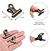 YUCHIYA 20 Pack Metal Clips with 20 Push-pins for Corkboard,Bulldog Clips for Hanging Pictures,Small Hinge Clips for Crafts,Mini Binder Clips Paper File Clamps for Office School(Bronze,1.2inch)