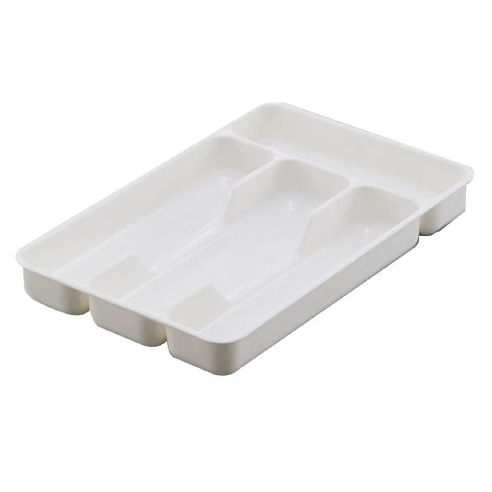 UBOHUZ 2pcs Cutlery Storage Tray Drawer Dividers For Knives Fork Spoon Office Supplies for Spoons Forks Knives(White)