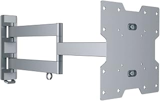 Intec brackets -Silver Extra Long Reach (610mm) Slim Fitting Swivel & Tilt TV Wall Mount Bracket for 28-48" Screens (MAX VESA 200x200). Strong 35kg Weight Rating and tested to 105kg
