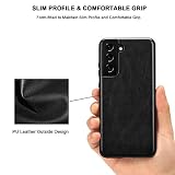 TENDLIN Zaprojektowane dla Samsung Galaxy S21, skóra premium TPU hybrydowe etui kompatybilne z Galaxy S21 5G (czarne)