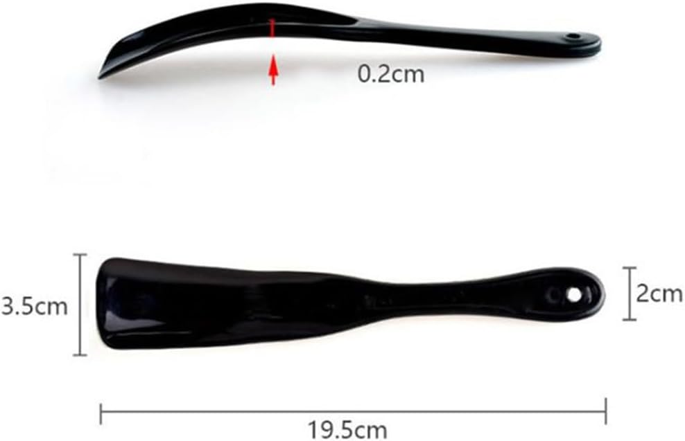 2PCS Professional Shoe Lifter 19cm Horns Plastic Horn Spoon Shape Shoehorn