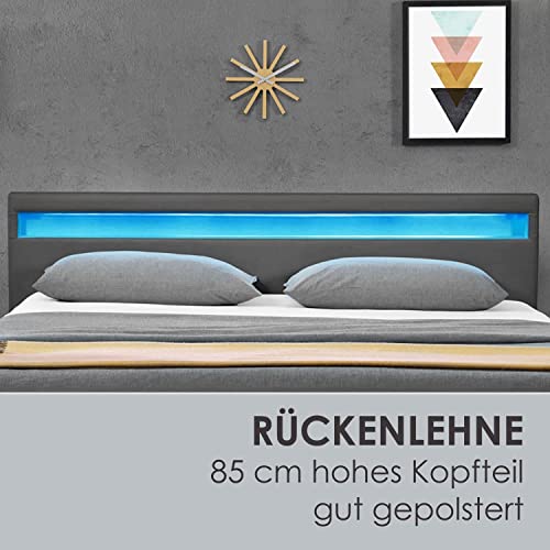 Polsterbett „Lyon“ inklusive Bettkasten – 140 x 200 cm – dunkelgrau - 7