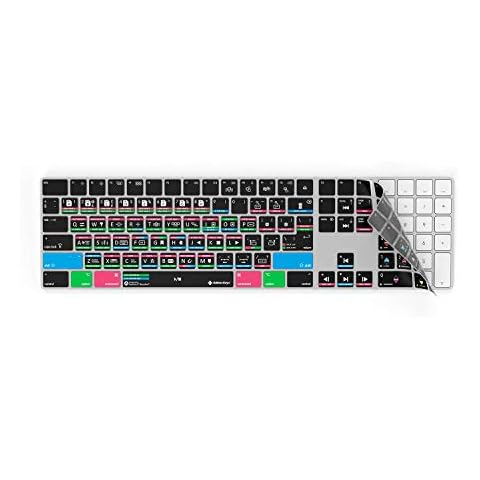 DaVinci Resolve 18 Keyboard Cover for Apple Magic Numeric Keyboard | Editors Keys | Only for Magic Keyboard WITH Numeric Pad. (with lightning charging.) Cover