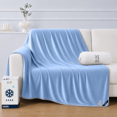 Silky-Smooth Lightweight Cooling Throw Blanket for Hot Sleepers, 50 x 70 in