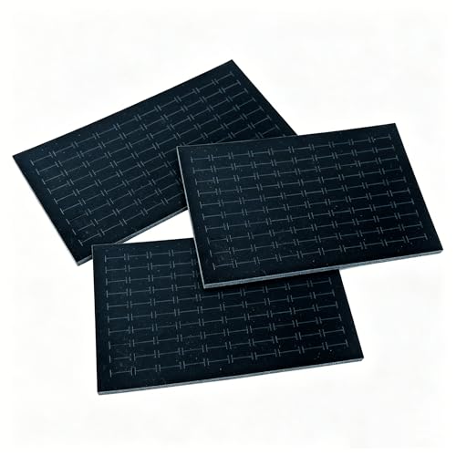 Dzrige Black Velvet Jewelry Box Inserts,Ring Holder Display Foam Pad,3 Pack