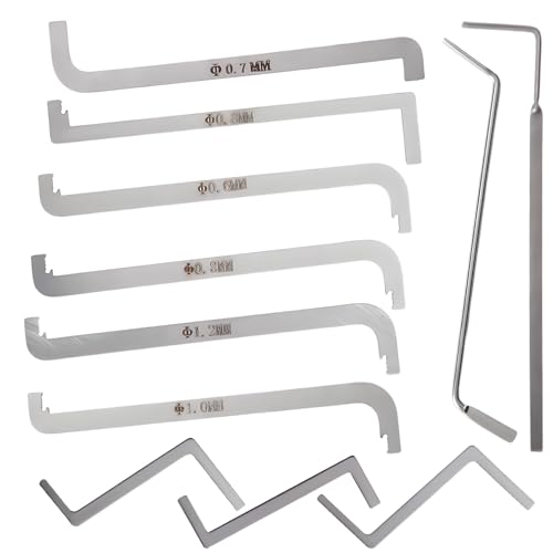 11PCS Locksmith Tools Professional Lock Picks Tension Wrench Set, Lock Picking Kit for Beginners, Locksmith Push Rod, Locking Picking Tension Wrench Tool
