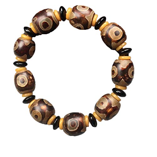 Bracelet jonc agate Dzi Tibet pour votre séance quotidienne de yoga et méditation