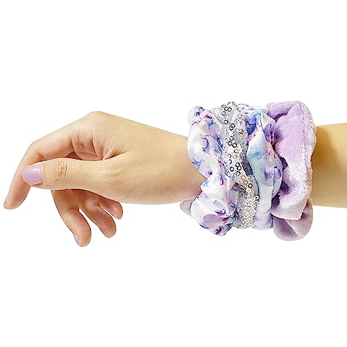 Frozen Princess Elsa Hair Accessory 5 Pcs Set 1 Regular 9 Inch Frozen Hair Brush For Girls + 4 Frozen Scrunchies For Kids Hair Accessories For Girls Detangling Brush Elastic Hair Ties Ropes Scrunchies #TOP4