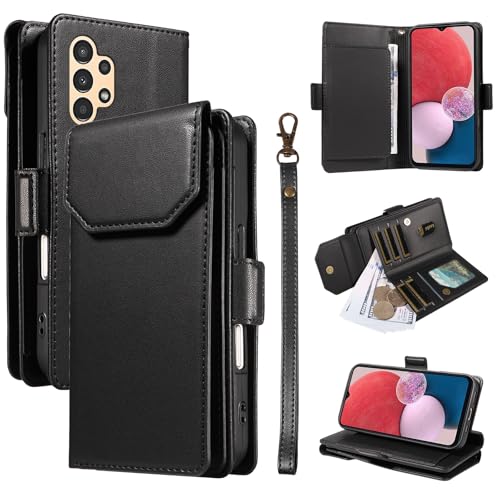 Étui portefeuille pour Samsung Galaxy A04S 4G housse noire homme femme