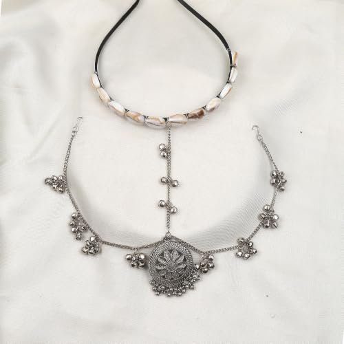 Anuradha silver hair accessory – image 3
