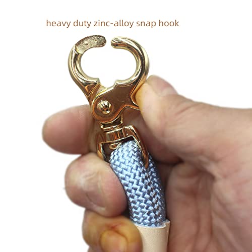 Lucpawz Lobster Snap Pet Leash 5Ft, Special Strong Nylon Rope Dog Leash, Solid Color Rope Dog Lead For All Breeds（Pink, 5Ft*10Mm） #TOP5