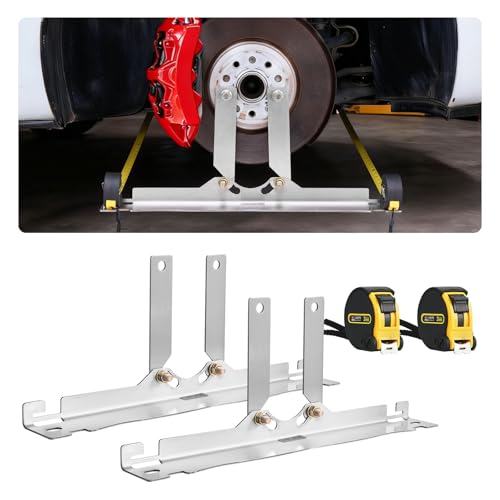 VEVOR Wheel Alignment Tool, 2 PCS Stainless Steel Heavy Duty Toe Alignment Plates with 2 Measuring Tapes, Accurate Automotive Wheel Tools for Home Use, Compatible with Cars, Trucks, SUVs, and Vehicle