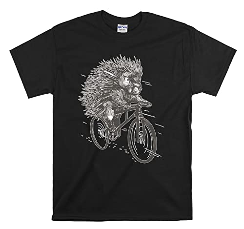 T-shirt Porcupine Bicicle Handdra Noir XXL pour Homme et Femme