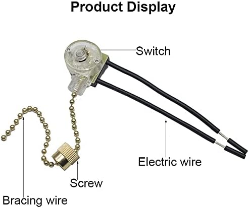 Pull Chain Switch Zing Ear ZE-109 Ceiling Fan Switch Ceiling Fan Light Lamp