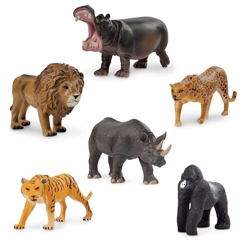 Figurines d'animaux sauvages TERRA de safari avec lion et tigre pour enfants dès 3 ans