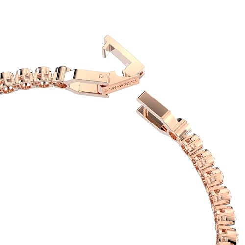 Swarovski Imber Emily Tennis bracelet, Round cut, Pink, Rose gold-tone finish3