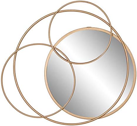 Patton Wall Decor Gold Metal Layered Circle wall accent Mirror, 2...