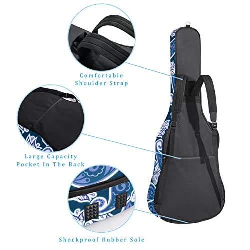 Étui de protection rembourré pour guitare acoustique classique, Multicolore 06, 42.9×16.9×4.7 in, Organiseur de sac - Les Beatles, Paul McCartney, John Lennon, RIngo Starr, George Harrison Étui de protection rembourré pour guitare acoustique classique, Multicolore 06, 42.9x16.9x4.7 in, Organiseur de sac – Image 4