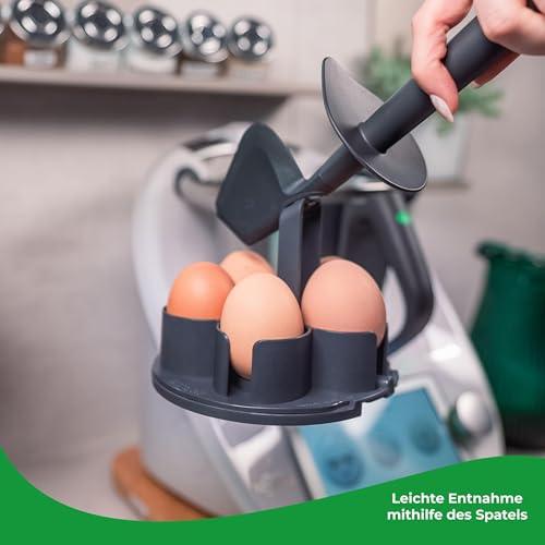 Wundermix - EggPro (inkl. Träger) • Eierhalter-Aufsatz für Thermomix TM6, TM5, TM31 • Eierhalter zum Kochen von bis zu 5 Eiern (Größe S-L) • Zubehör für Thermomix TM6, TM5, TM31 – Bild 5