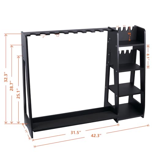 Semohop Gun Racks,Wooden Rifle Racks with Pistol Rack, Floor Standing Shotgun Rack Indoor, Gun Display Rack for Home Garage Gun Storage - Holds up to 9 Long Guns and 8 Handguns by Semohop - Image 7
