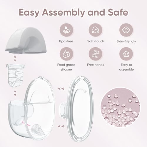Sunnaltree Hands Free Breast Pump S32 Pro,Wearable Breast Pump of Baby Mouth Double-Sealed Flange,Precision LCD Display with 4 Modes & 9 Levels,Quiet & Discreet,2 Pack White - Thumbnail 2