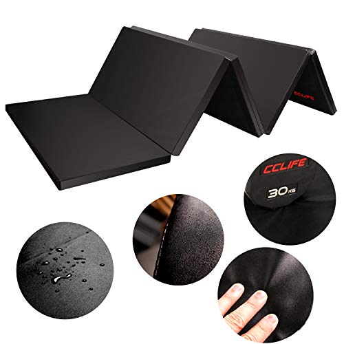 CCLIFE 300x118x5cm Tapis de Sol pour Gymnastique Epais Matelas Gymnastique Pliable Anti Derapant, Couleur:Noir