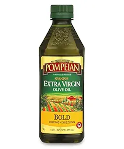 Pompeian Spanish Bold Extra Virgin Olive Oil, Contains Polyphenols, First Cold Pressed, 16 Fl Oz