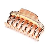QinGoo Groß Haarklammer Damen, Metall Haarspange Hair Clips Rose Gold