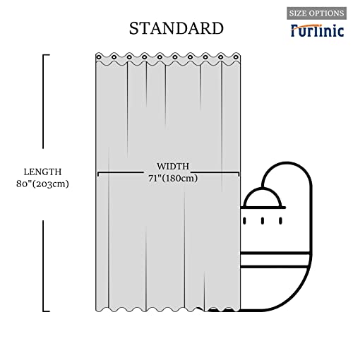 Rideau de douche textile Furlinic en polyester de qualité supérieure