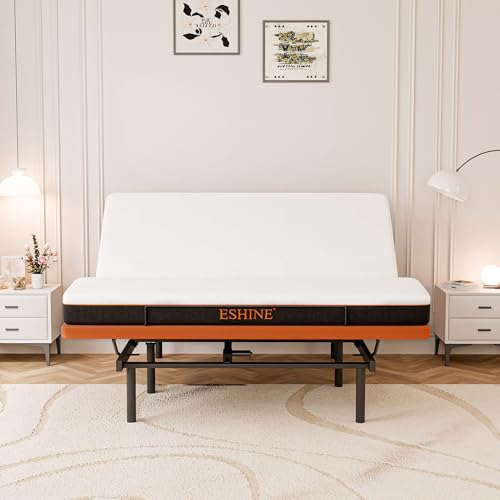 Image of ESHINE King Adjustable Bed Frame with 8 inch Mattress, Zero Gravity