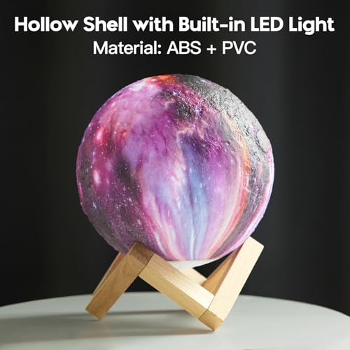 BRIGHTWORLD Moon Lamp Galaxy Lamp 5.9 inch 16 Colors LED 3D Moon Light, Remote & Touch Control Moon Night Light Gifts for Girls Boys Kids Women Birthday（Wooden Base） by BRIGHTWORLD - Image 6