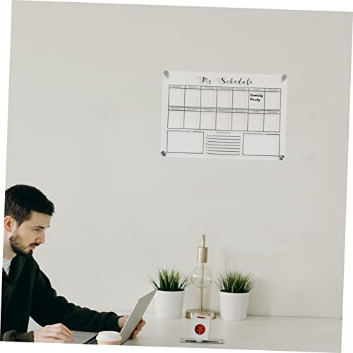 Toddmomy 1 Set Weekly Planner Board Weekly Schedule Board Dry Erase Calendar Board Fridge Note Board Mini Whiteboards Glass White Board Weekly Calendar Whiteboard Desk Board Dry Erase Board #TOP4