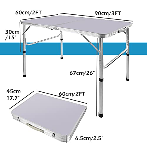 Table pliante réglable de 0,9 m pour sol irrégulier de camping