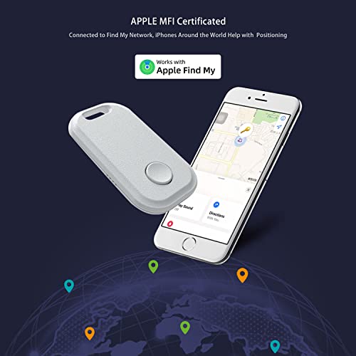 2 Pack Key Finder Smart Bluetooth Tracker Item Finder Work with Apple Find My Item Locator Anti-Lost Device for Keys, Bags and More Global Positioning iOS Only Black 2 2 Pack Key Finder Smart Bluetooth Tracker Item Finder Work with Apple Find My Item Locator Anti-Lost Device for Keys, Bags and More Global Positioning iOS Only Black - Image 3