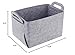 Storage Basket Felt Storage Bin Collapsible& Convenient Box Organizer with Carry Handles for Office Bedroom Closet Babies Nursery Toys Laundry (Light grey, 13.8inch（L）×9.5inch（W）×8.3inch（H）)