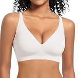 bh xl Sujetador versátil para el día a día con cuello en V. Nuestro sujetador sin aros se adapta fácilmente a tu armario. Adecuado para una variedad de atuendos como camisetas, camisetas de tirantes, vestidos y pijamas, lo que lo convierte en una opción versátil como sujetador para dormir, sujetador de salón, sujetador de yoga o sujetador deportivo con baja carga.