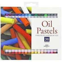 PRO ART Oil Pastels Regular Vivid Color 36pc, Soft & Oil Pastels for Artists, Artist Crayons for Drawing & Sketching, Pastel Art Supplies for Adults