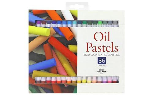 PRO ART Oil Pastel, 36 Color Set, Assorted