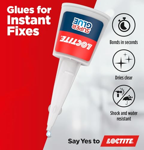 Loctite Precision, Strong All Purpose Liquid Adhesive for Accurate Repairs, controlled application on hard to reach surfaces, bonds in seconds, waterproof, multi material, DIY, super glue, 5g*2 product image 2