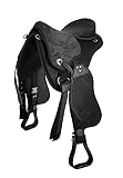 A&M Reitsport Baumloser Wanderreit Sattel Liberty Schwarz + Fender...