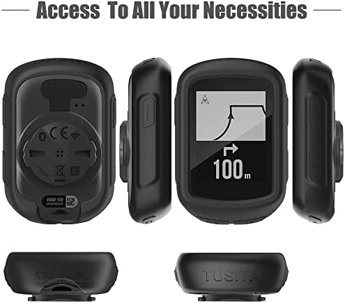 TUSITA Case for Garmin Edge 130 Plus GPS - Silicone Protective Cover Skin - GPS Bike Computer Accessories