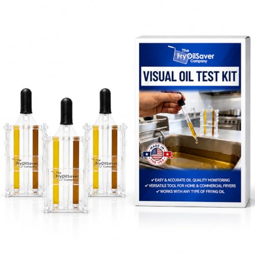 Image of FryOilSaver Co. Deep Fryer Oil Test Kit, Visual Two Color Analysis, 3 Pack