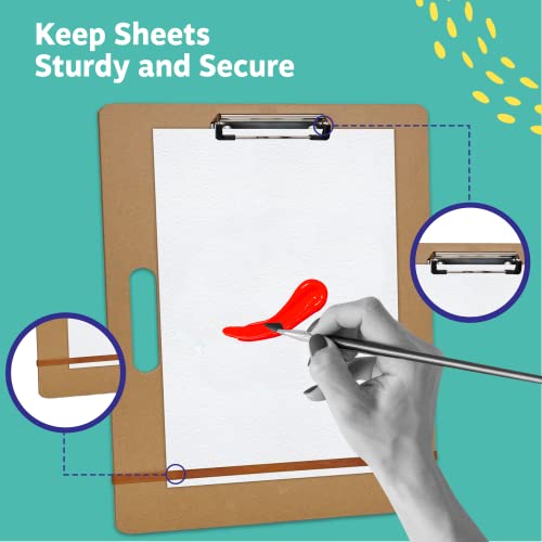 Artlicious Drawing Board - 13 x 17 Sketch Boards with Handle for Drafting Art - Portable Wooden Clipboard for Class or Studio Fit in Artists Tote - Thumbnail 3