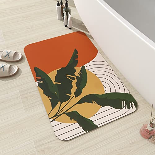Chaelilife Super Absorbent Stone Bath Mats For Bathroom, Non Slip Machine Washable Bathroom Rugs, Quickly Dry Shower Rug For Tub, Under Sink Mat(Abstract 16''X24'') #TOP9