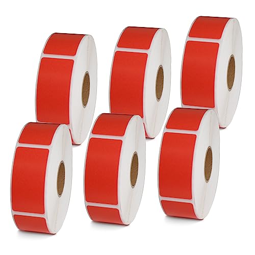 Étiquettes FBA perforées BETCKEY rouge adhésif supérieur pour colis
