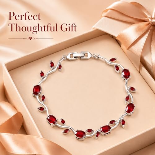 Image of Shining Diva Fashion Tulip Bracelet for Women, Floral Crystal, Anti Tarnish Jewellery Stylish Bracelet Gifts for Girls