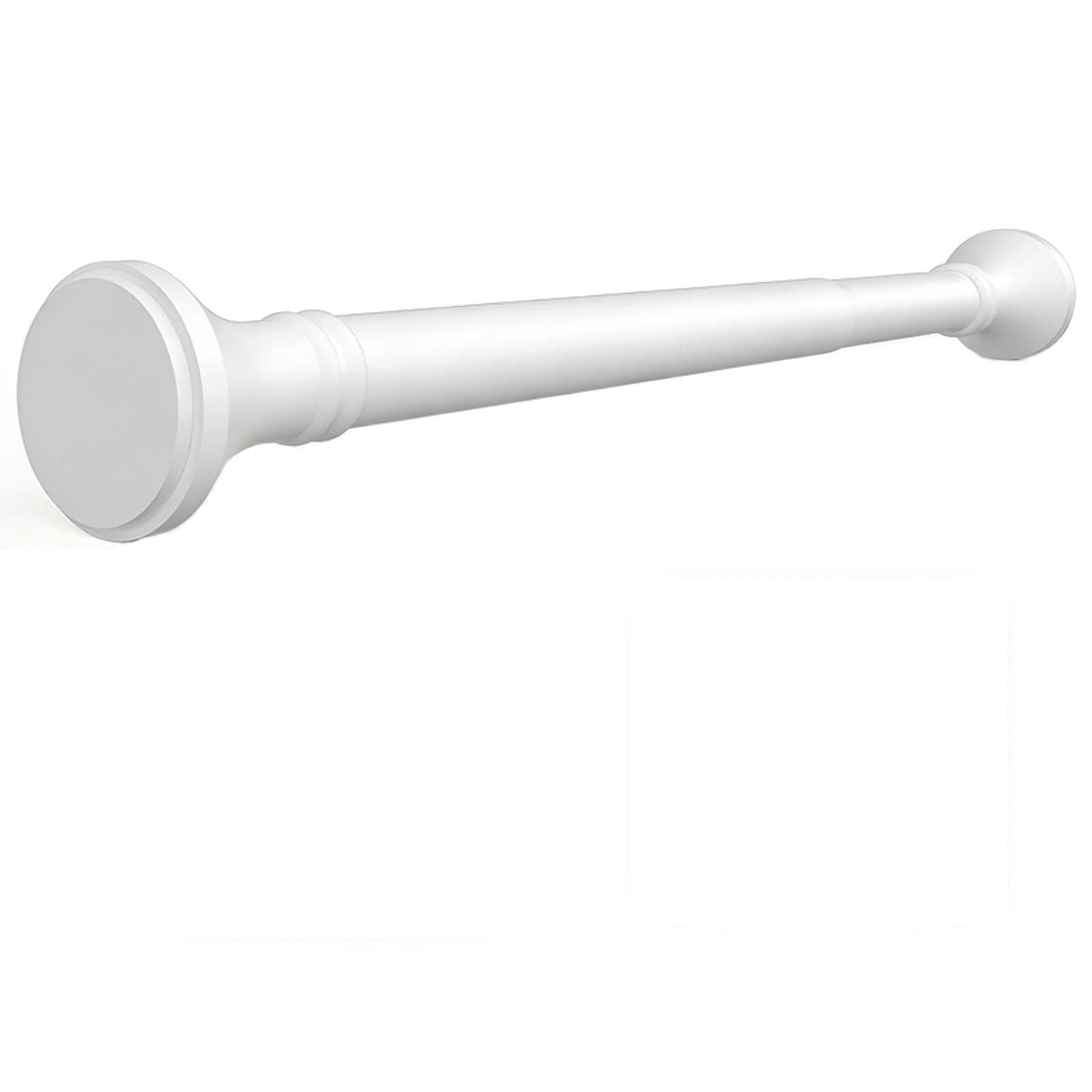 Gardinenstange Ohne Bohren 40-500cm Multifunktionale Teleskopstange Zum Klemmen Verstellbare Spannstange für Dusche und Trennwand Einfache Montage ohne Werkzeug(Weiß,2.1-3.0m)